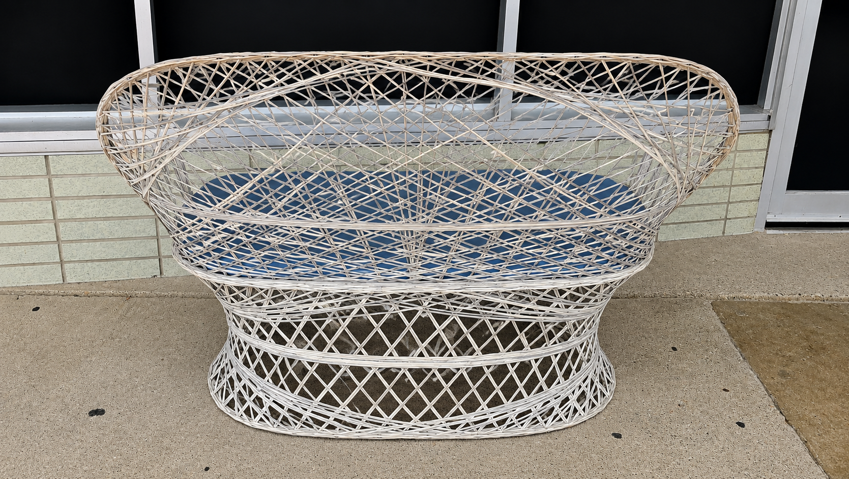 Vintage Russell Woodard Spun Fiberglass Loveseat – 48