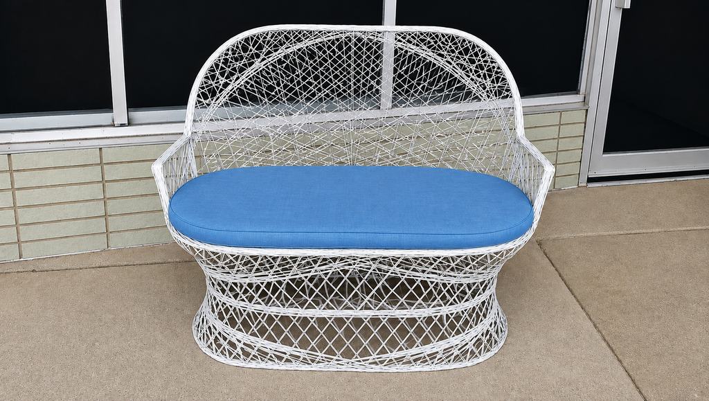Vintage Russell Woodard Spun Fiberglass Loveseat – 48